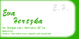 eva hertzka business card